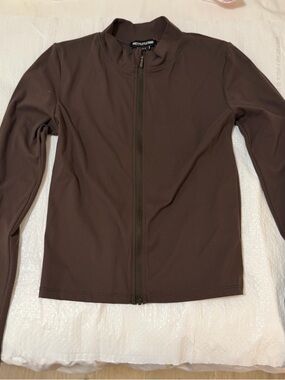 PrettyLittleThing Brown Long Sleeve Top & Legging Set Size 6